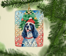 Load image into Gallery viewer, English Setter Christmas Porcelain Ornament
