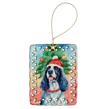 Load image into Gallery viewer, English Setter Christmas Porcelain Ornament