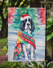 Load image into Gallery viewer, English Springer Spaniel Christmas Garden Flag – Cozy Dog Holiday Decor with Tree &amp; Presents