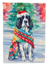 Load image into Gallery viewer, English Springer Spaniel Christmas Garden Flag – Cozy Dog Holiday Decor with Tree &amp; Presents
