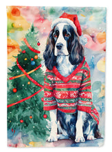 Load image into Gallery viewer, English Springer Spaniel Christmas House Flag