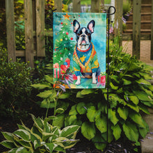 Load image into Gallery viewer, French Bulldog Christmas Garden Flag – Cozy Dog Holiday Decor with Tree &amp; Presents