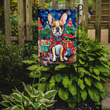 Load image into Gallery viewer, French Bulldog Christmas Garden Flag – Cozy Dog Holiday Decor with Tree &amp; Presents