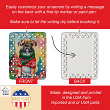 Load image into Gallery viewer, French Bulldog Christmas Porcelain Ornament