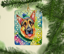 Load image into Gallery viewer, German Shepherd Christmas Porcelain Ornament