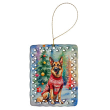 Load image into Gallery viewer, German Shepherd Christmas Porcelain Ornament