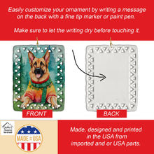 Load image into Gallery viewer, German Shepherd Christmas Porcelain Ornament