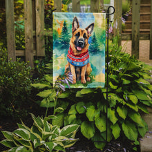 Load image into Gallery viewer, German Shepherd Christmas Garden Flag – Cozy Dog Holiday Decor with Tree &amp; Presents