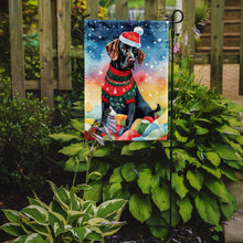 Load image into Gallery viewer, German Shorthaired Pointer Christmas Garden Flag – Cozy Dog Holiday Decor with Tree &amp; Presents
