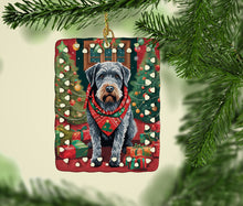 Load image into Gallery viewer, German Wirehaired Pointer Christmas Porcelain Ornament