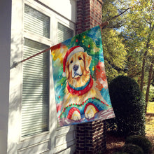 Load image into Gallery viewer, Golden Retriever Christmas House Flag