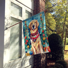 Load image into Gallery viewer, Golden Retriever Christmas House Flag