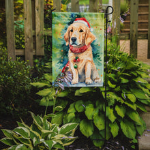 Load image into Gallery viewer, Golden Retriever Christmas Garden Flag – Cozy Dog Holiday Decor with Tree &amp; Presents