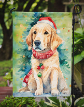 Load image into Gallery viewer, Golden Retriever Christmas Garden Flag – Cozy Dog Holiday Decor with Tree &amp; Presents