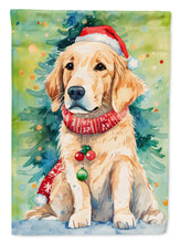 Load image into Gallery viewer, Golden Retriever Christmas Garden Flag – Cozy Dog Holiday Decor with Tree &amp; Presents