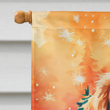 Load image into Gallery viewer, Golden Retriever Christmas House Flag
