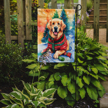 Load image into Gallery viewer, Golden Retriever Christmas Garden Flag – Cozy Dog Holiday Decor with Tree &amp; Presents