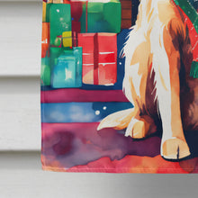 Load image into Gallery viewer, Golden Retriever Christmas House Flag