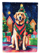 Load image into Gallery viewer, Golden Retriever Christmas House Flag