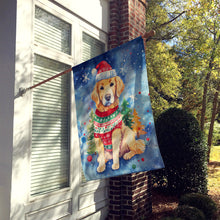 Load image into Gallery viewer, Golden Retriever Christmas House Flag