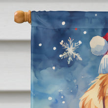 Load image into Gallery viewer, Golden Retriever Christmas House Flag