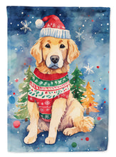 Load image into Gallery viewer, Golden Retriever Christmas House Flag