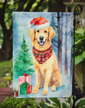 Load image into Gallery viewer, Golden Retriever Christmas Garden Flag – Cozy Dog Holiday Decor with Tree &amp; Presents