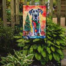 Load image into Gallery viewer, Great Dane Christmas Garden Flag – Cozy Dog Holiday Decor with Tree &amp; Presents