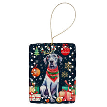Load image into Gallery viewer, Great Dane Christmas Porcelain Ornament