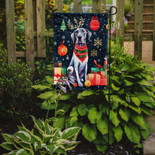 Load image into Gallery viewer, Great Dane Christmas Garden Flag – Cozy Dog Holiday Decor with Tree &amp; Presents