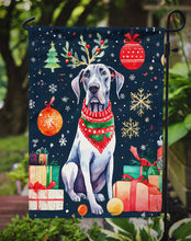 Load image into Gallery viewer, Great Dane Christmas Garden Flag – Cozy Dog Holiday Decor with Tree &amp; Presents