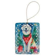 Load image into Gallery viewer, Great Pyrenees Christmas Porcelain Ornament