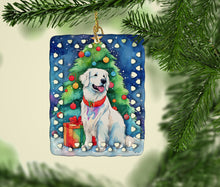 Load image into Gallery viewer, Great Pyrenees Christmas Porcelain Ornament