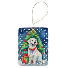 Load image into Gallery viewer, Great Pyrenees Christmas Porcelain Ornament