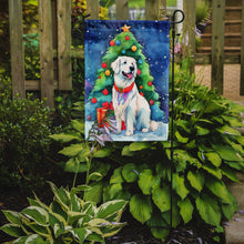 Load image into Gallery viewer, Great Pyrenees Christmas Garden Flag – Cozy Dog Holiday Decor with Tree &amp; Presents