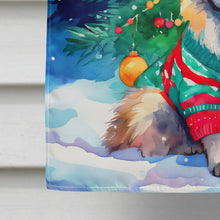 Load image into Gallery viewer, Keeshond Christmas House Flag