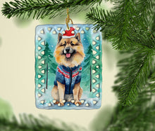 Load image into Gallery viewer, Keeshond Christmas Porcelain Ornament
