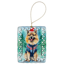 Load image into Gallery viewer, Keeshond Christmas Porcelain Ornament