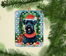 Load image into Gallery viewer, Kerry Blue Terrier Christmas Porcelain Ornament