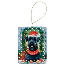 Load image into Gallery viewer, Kerry Blue Terrier Christmas Porcelain Ornament