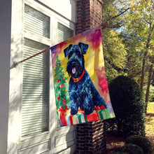 Load image into Gallery viewer, Kerry Blue Terrier Christmas House Flag