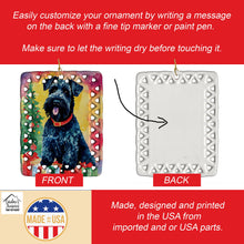 Load image into Gallery viewer, Kerry Blue Terrier Christmas Porcelain Ornament