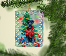 Load image into Gallery viewer, Kerry Blue Terrier Christmas Porcelain Ornament