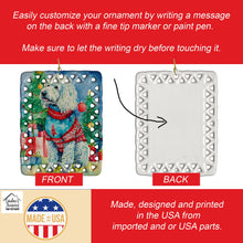 Load image into Gallery viewer, Komondor Christmas Porcelain Ornament