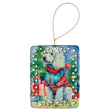 Load image into Gallery viewer, Komondor Christmas Porcelain Ornament