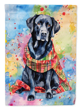 Load image into Gallery viewer, Black Labrador Retriever Christmas House Flag