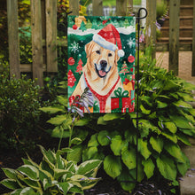 Load image into Gallery viewer, Yellow Labrador Retriever Christmas Garden Flag – Cozy Dog Holiday Decor with Tree &amp; Presents