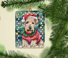 Load image into Gallery viewer, Lakeland Terrier Christmas Porcelain Ornament