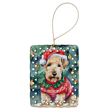 Load image into Gallery viewer, Lakeland Terrier Christmas Porcelain Ornament