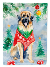 Load image into Gallery viewer, Leonberger Christmas Garden Flag – Cozy Dog Holiday Decor with Tree &amp; Presents